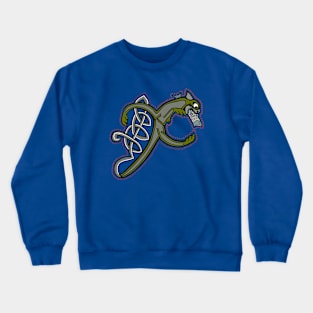 Celtic Cat Letter X Crewneck Sweatshirt